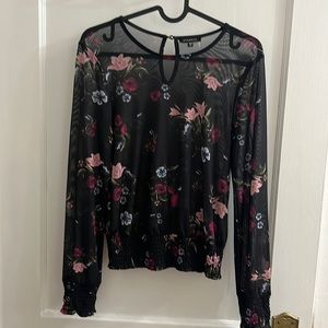 Dynamite sheer floral shirt